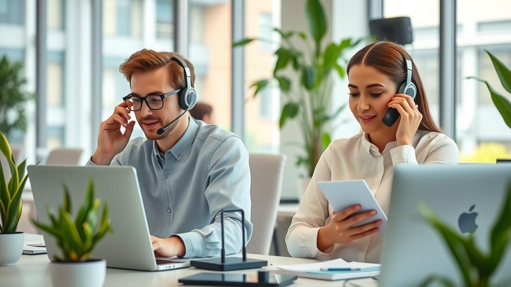 Customer service team of the best tree trimming company in [Your City], professional response and communication