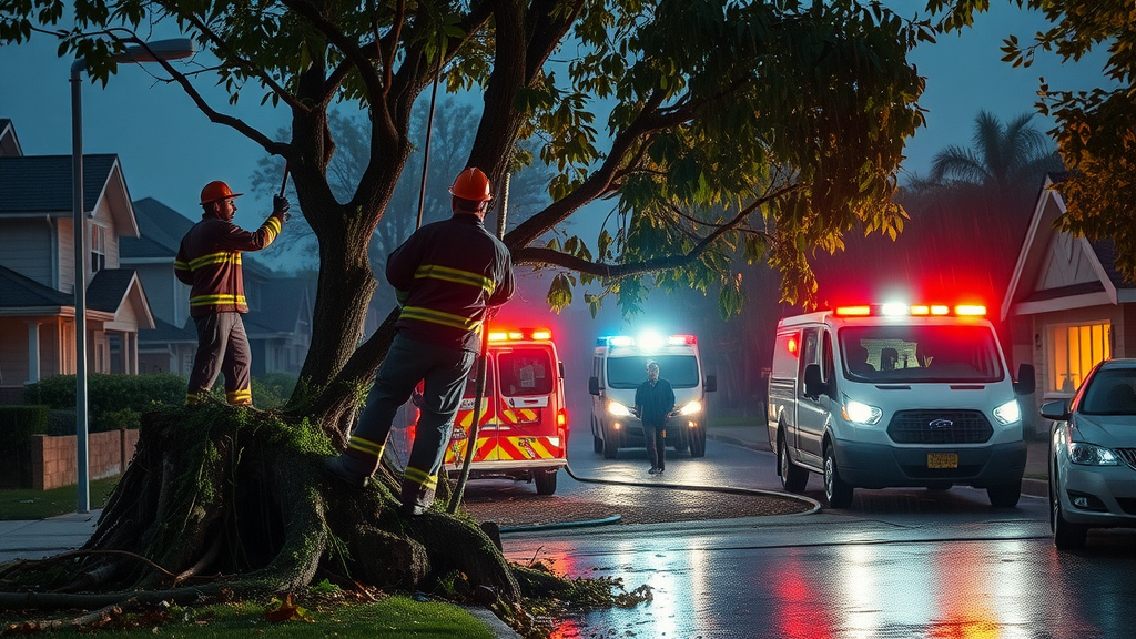 licensed tree removal emergency response team protecting homes after a storm