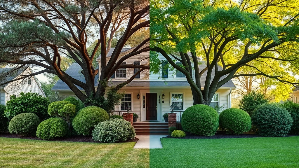 dramatic before and after of a home